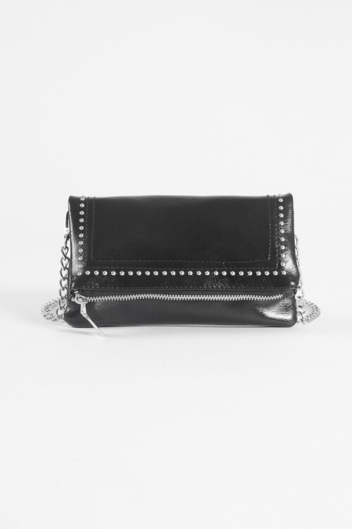 Bandolera party shinny con tachas negro