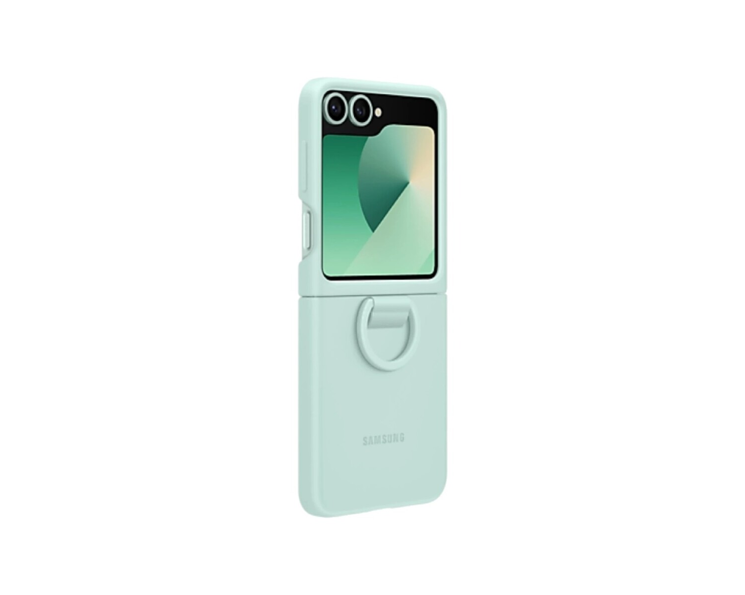 Funda Samsung Silicone Case con Anillo para Galaxy Z Flip6 - Green 