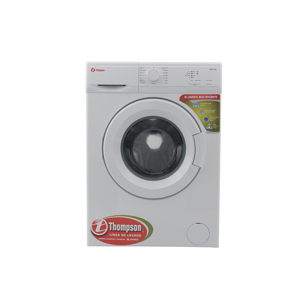 LAVARROPA THOMPSON CARGA FRONTAL BLANCA 6 KG LR 611 