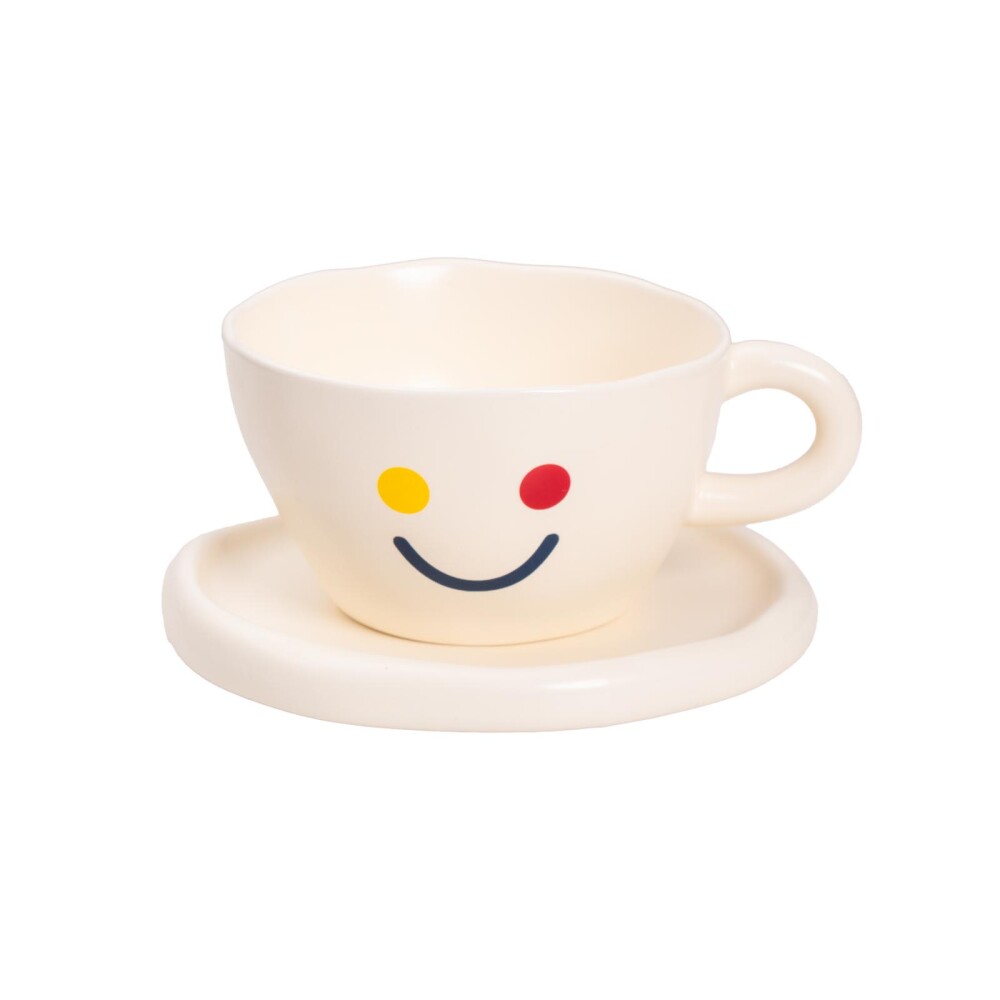 TAZA KIDS SMILE NATURAL/BEIGE CERÁMICA A059