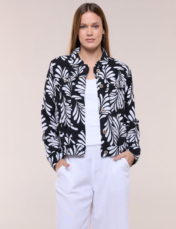 Camperita Lino NEGRO/BLANCO