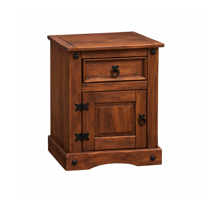 Mesita De Luz De Madera Maciza 1 Cajón 1 Puerta Mesita De Luz De Madera Maciza 1 Cajón 1 Puerta