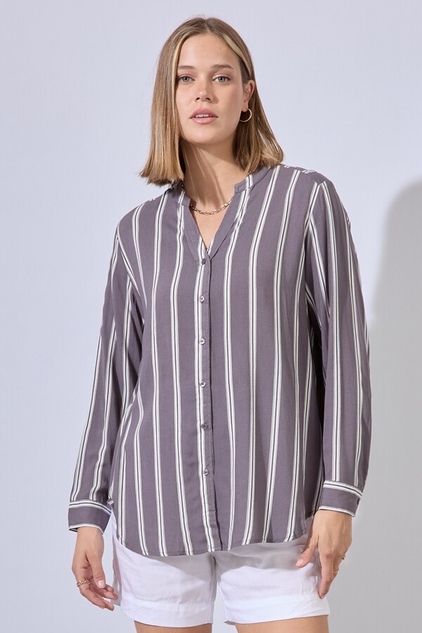 Camisa Lineas GRIS