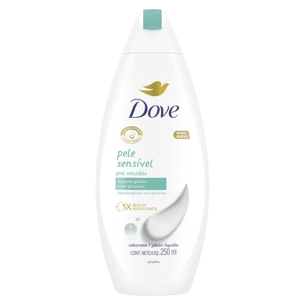 Jabón Líquido Dove Gel de Ducha Piel Sensible 250ml 
