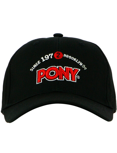 Gorro con Visera Pony Since 1972 con Liso con Logo Black/Red