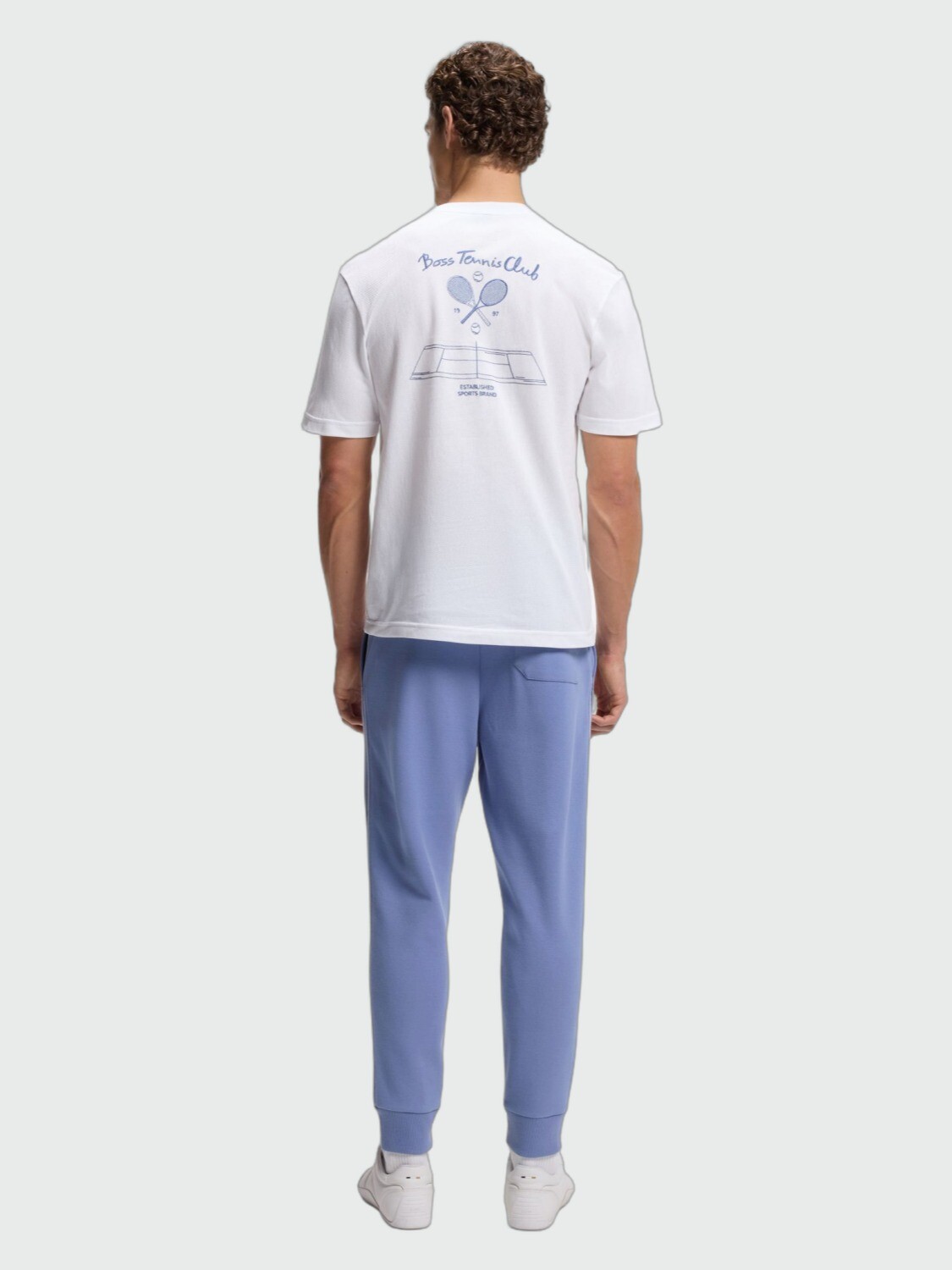 BOSS - Remera Member Mesh 1 Blanco