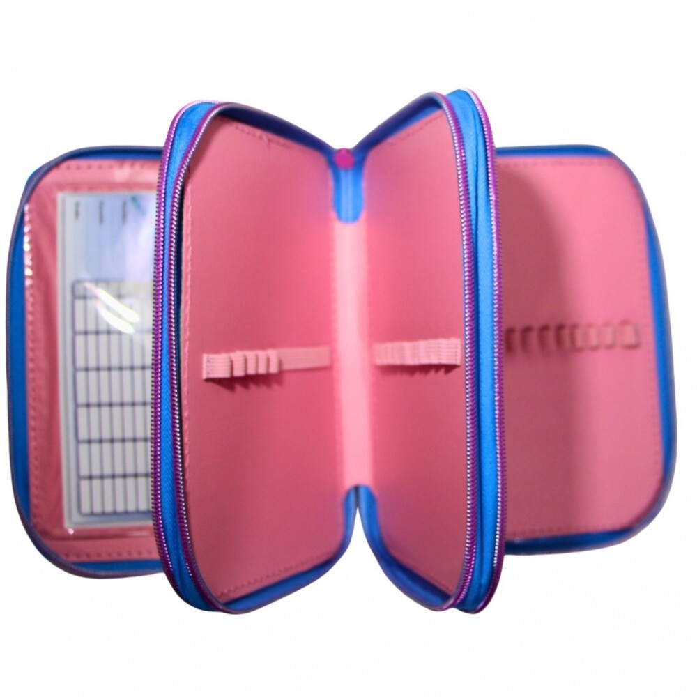 CARTUCHERA SABONIS DE 3 PISOS SIN UTILES DISEÑO FUN ROSADO