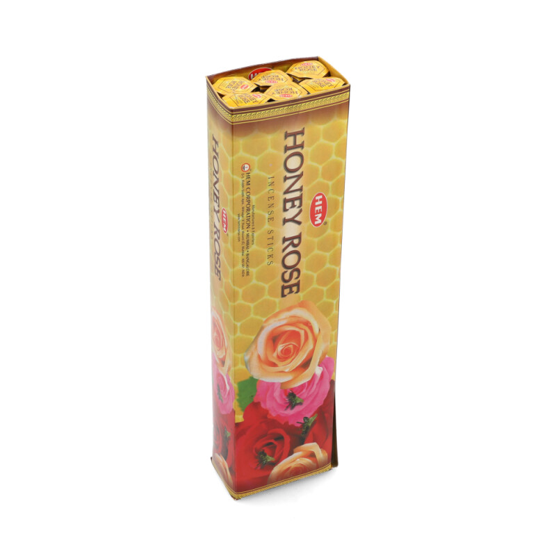 INCIENSO HEM HEXAGONAL LARGA CAJA X6 Rosa Miel