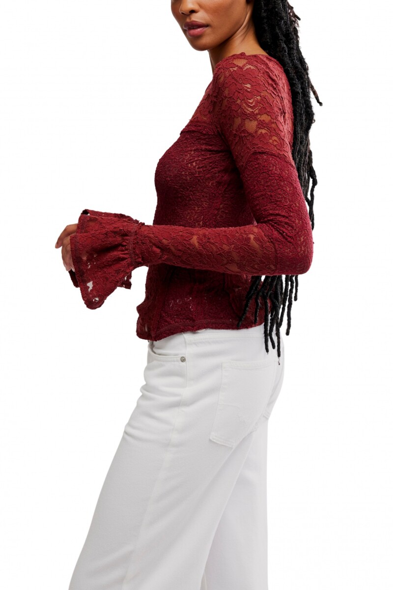 Blusa Encaje Rojo