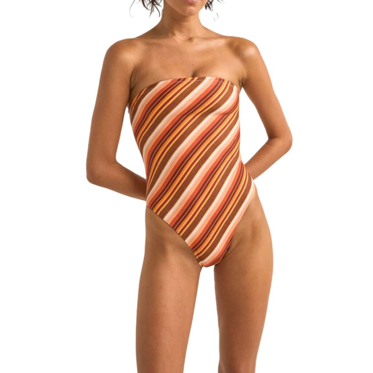 Bikini Rhythm Chica Stripe Strapless One Piece - Piece 