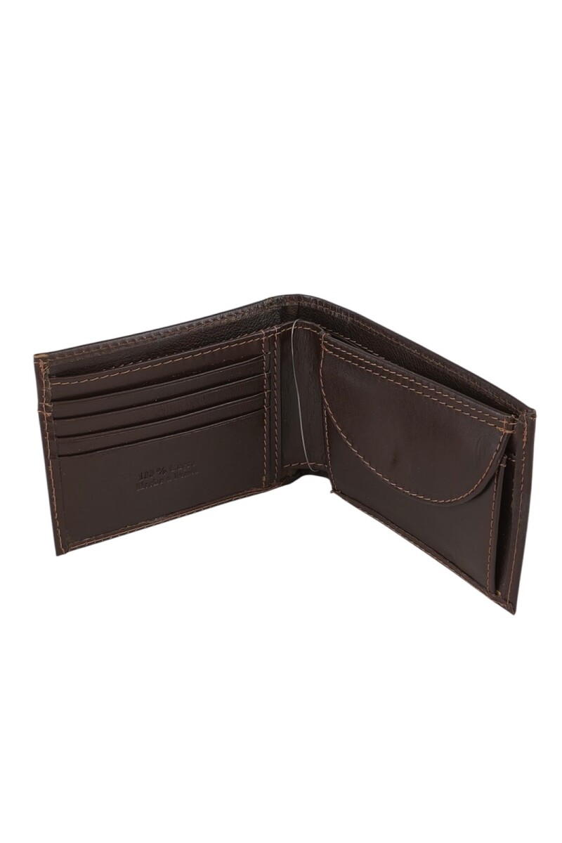 Billetera grande con tarjetero extraible Marron