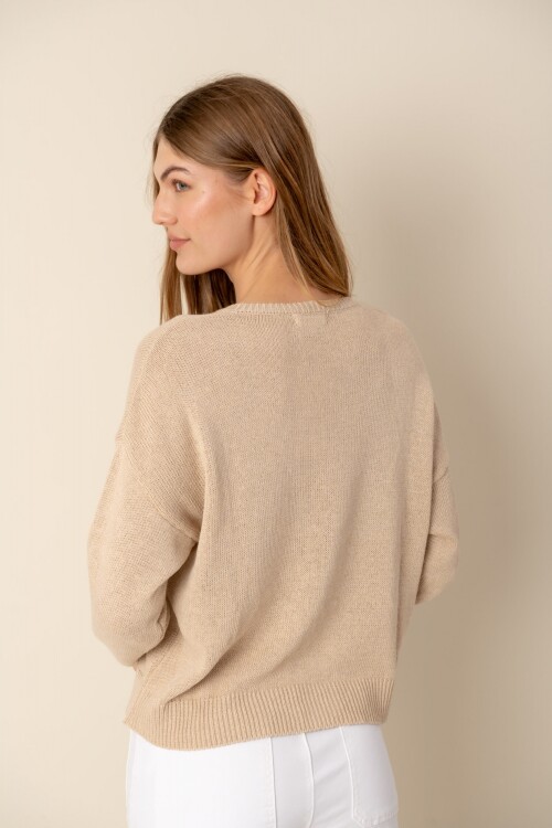 Cárdigan dama Beige