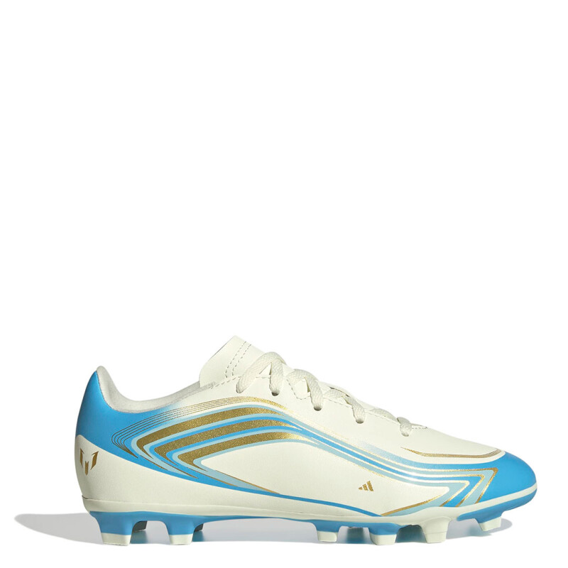 Championes de Niños Adidas Futbol F50 Messi Club Firm Ground Fg Blanco - Celeste