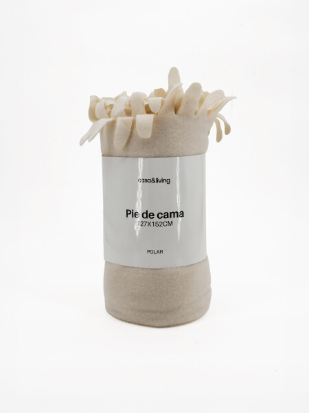 PIE DE CAMA POLAR MARFIL CRUDO