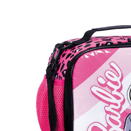 Lonchera Vianda Infantil Térmica Barbie Escolar Rosa-Negro