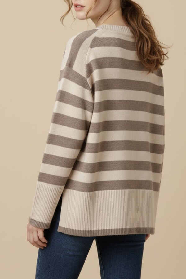 Sweater Rayado Mocha