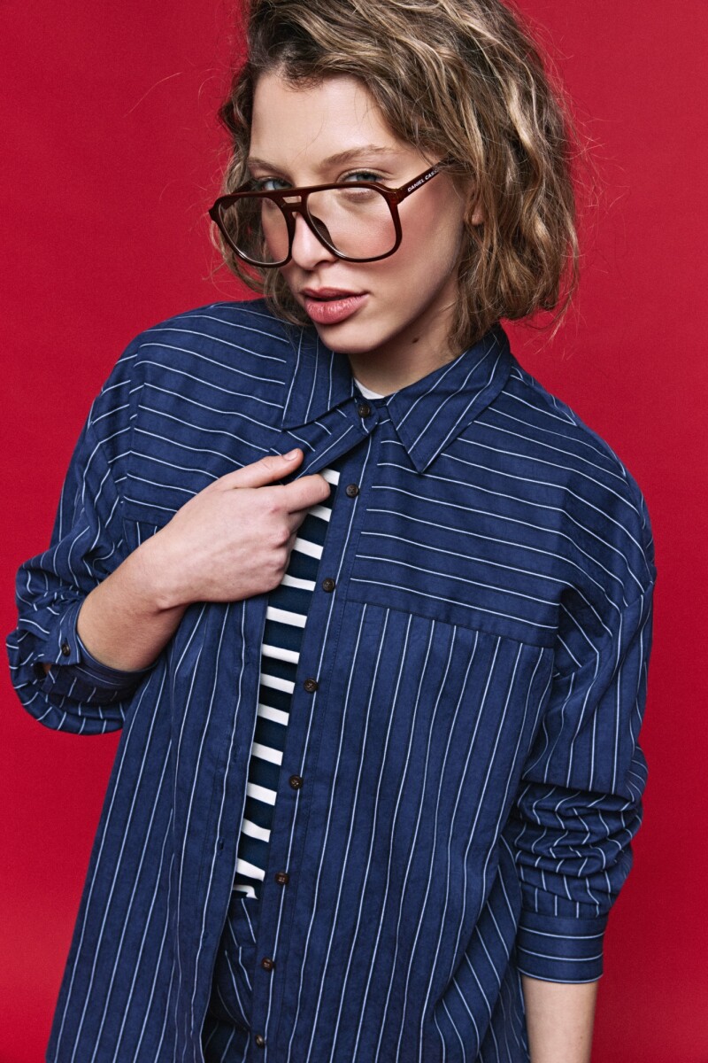 CAMISA LINAR Azul