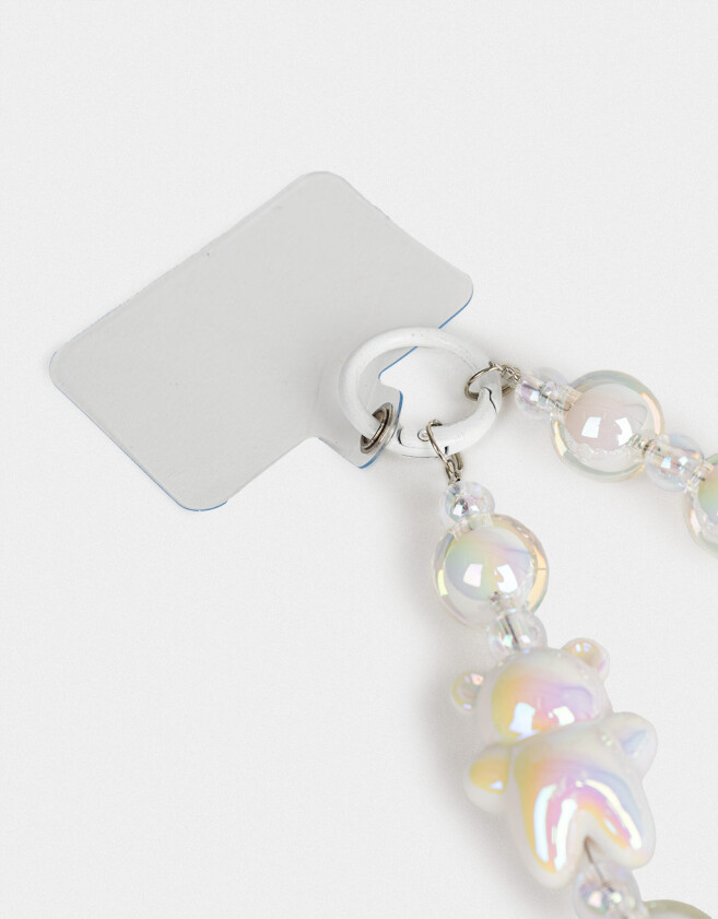 Accesorios De Celular Varios Strap De Mostacillas Para Celular - Blanco