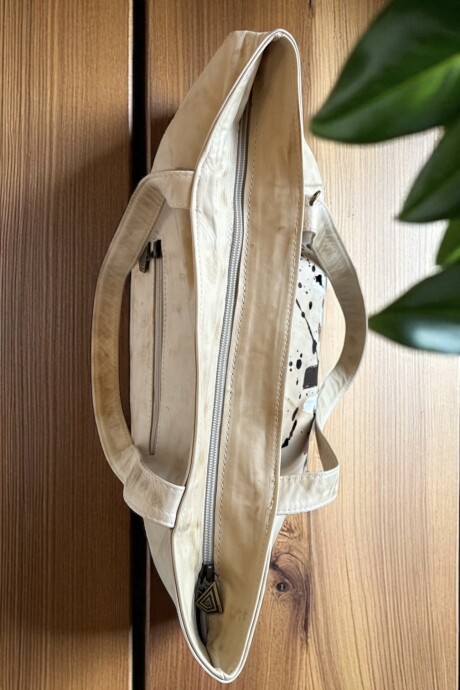 Cartera Moria Línea Ottenta Natural Con Arte