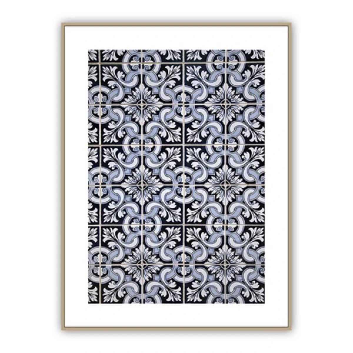 CUADRO CANVAS 30x40CM MAR/MADERA AZULEJO CELESTE 1 