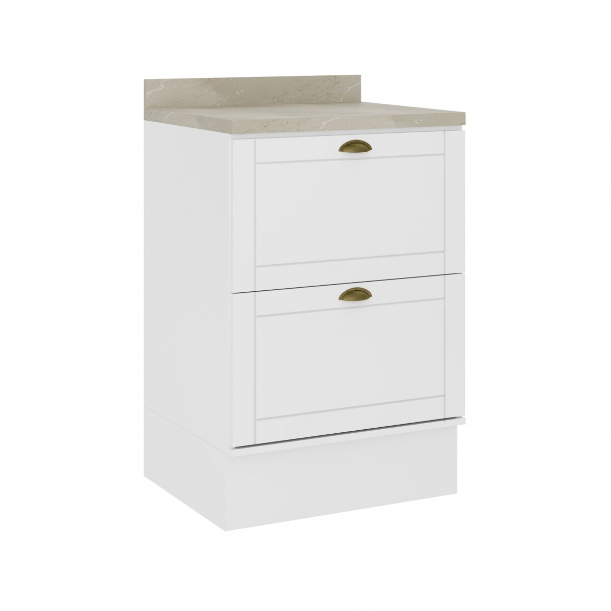 Bajo Mesada Americana con cajones 60cm Blanco 