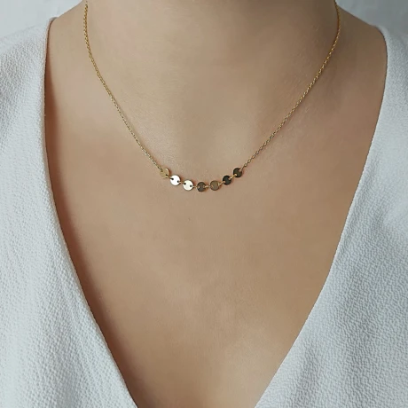 Collar ALINE en Plata 925 y baño de oro 14k. Collar ALINE en Plata 925 y baño de oro 14k.