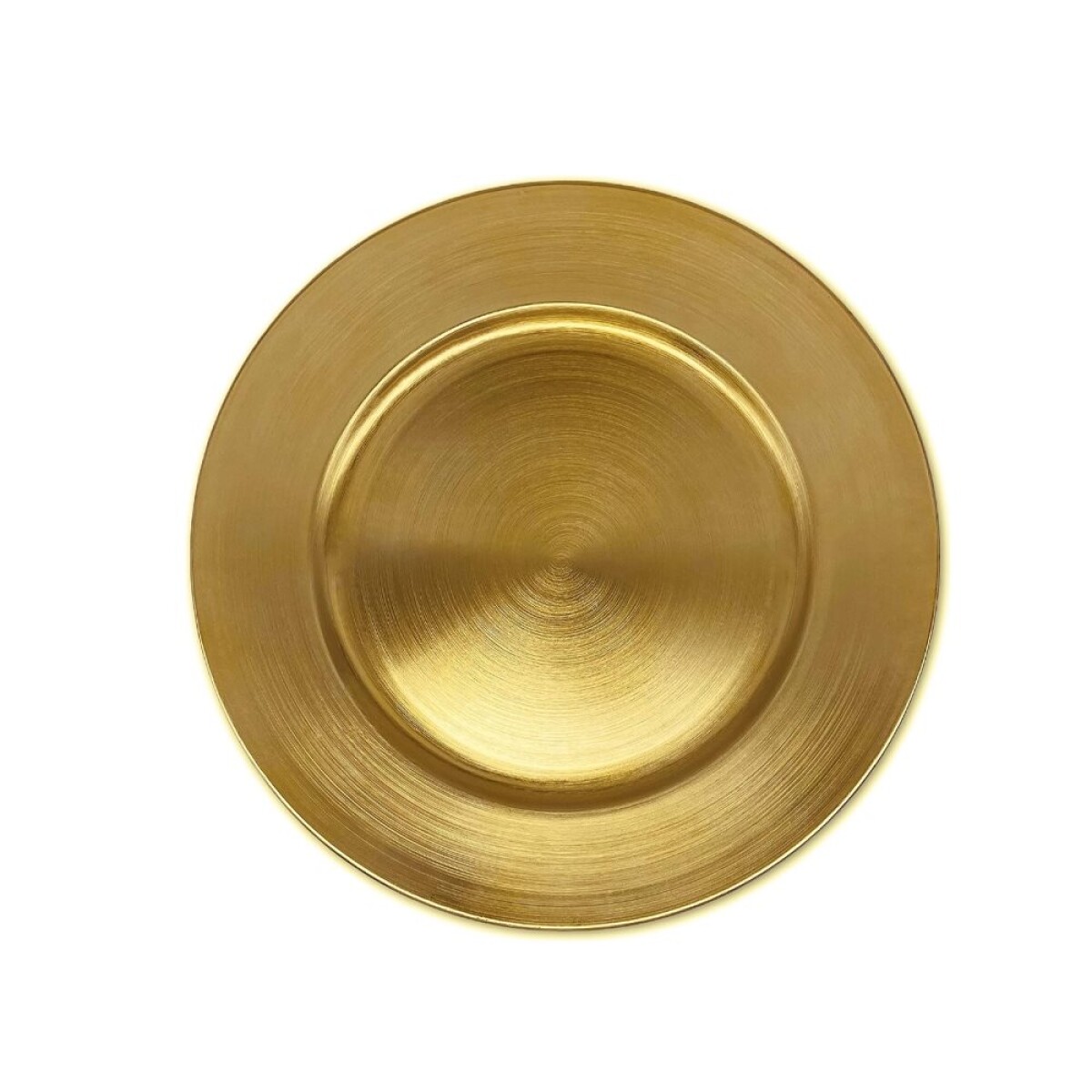 PLATO DE SITIO D33CM ACERO DORADO 