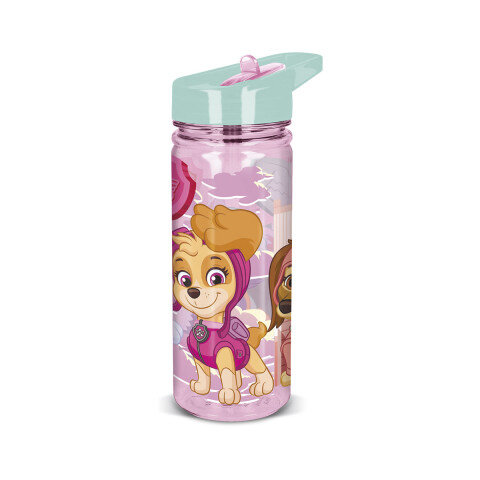 Botella Paw Patrol Tritán 580ml con Pajita Paw Patrol Rosa