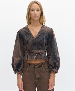 Blusa Holden Washed Brown