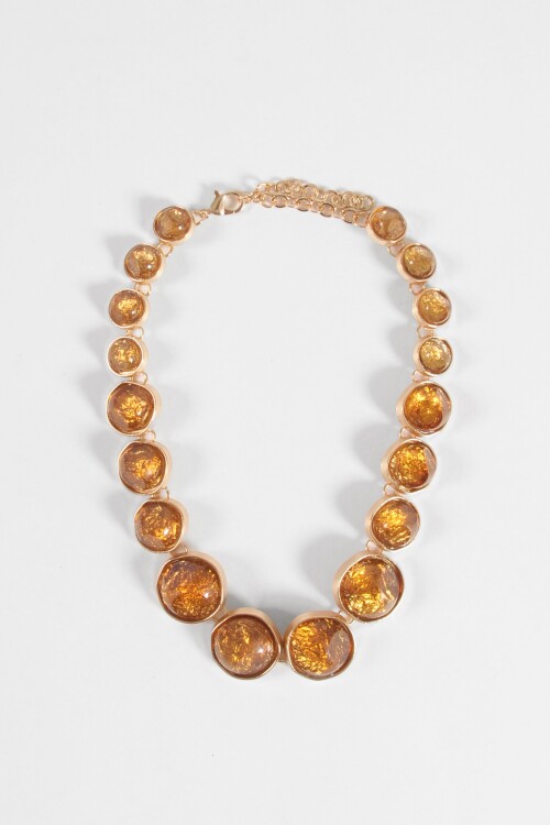 Collar gargantilla acrílico carey