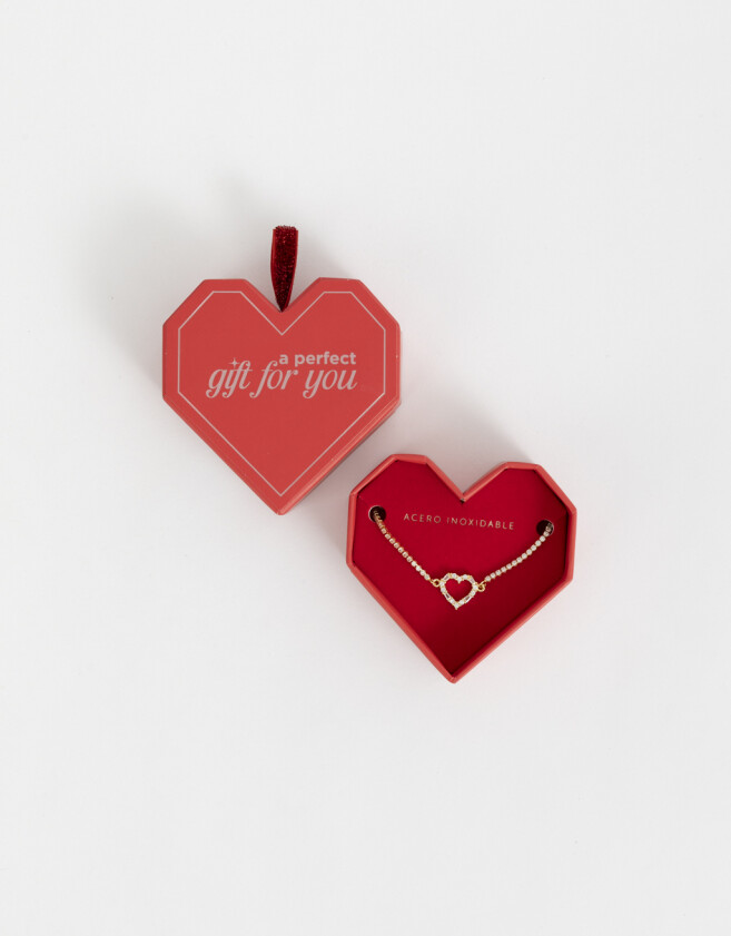 Collares Cortos Acero quirúrgico Collar Corto De Acero Quirúrgico Corazón - Dorado