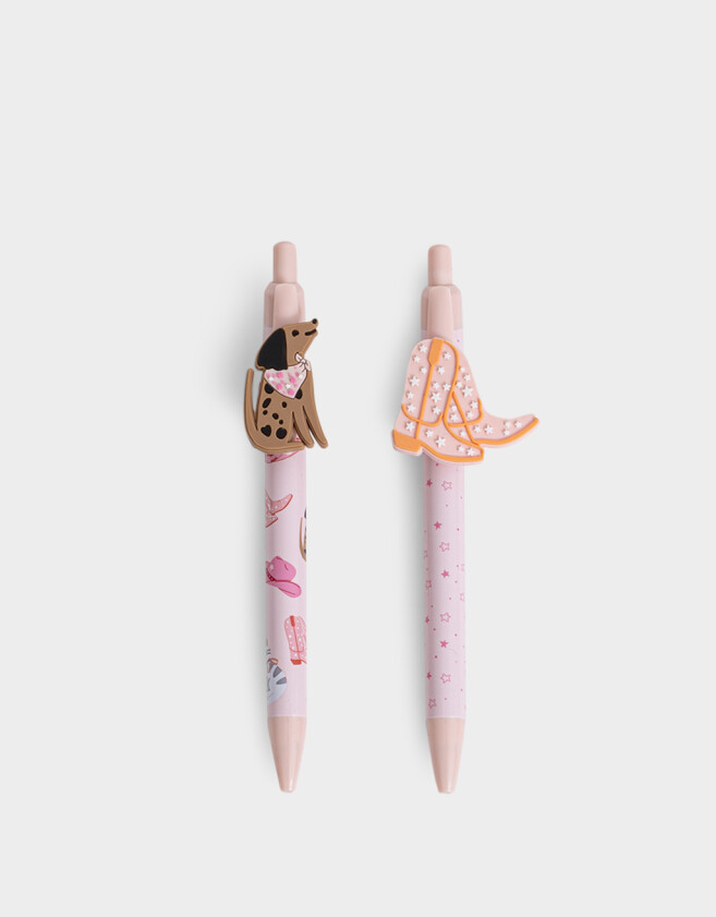 Lapices y Lapiceras Animalito Set De Lapiceras Con Topper De Silicona - Combinacion Multicolor