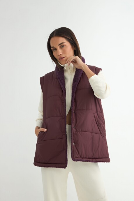 CHALECO SHERPA NOEMIE Bordó