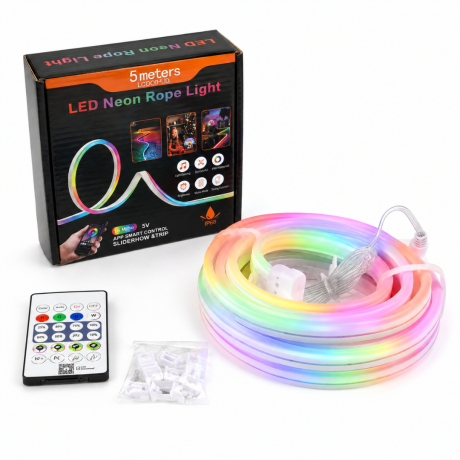 KIT COMPLETO TIRA NEON RGB MULTIOCOLOR SMART 5 METROS KIT COMPLETO TIRA NEON RGB MULTIOCOLOR SMART 5 METROS