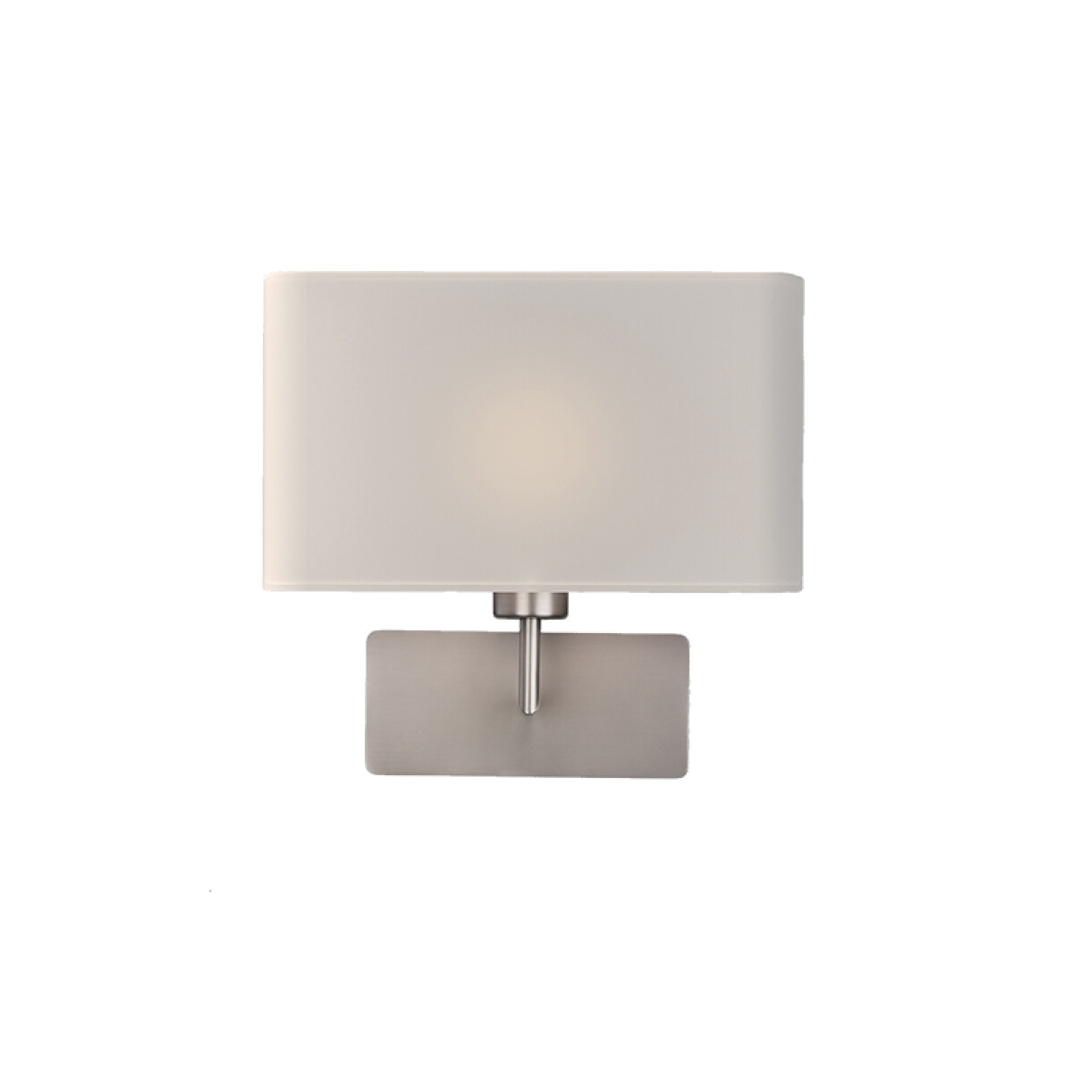 Lámpara pared níquel c/ pantalla tela rectang. E27 - BA0126 