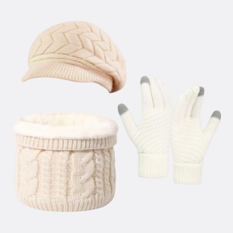 Set Abrigo Urban Noir Tres Piezas Adulto Beige