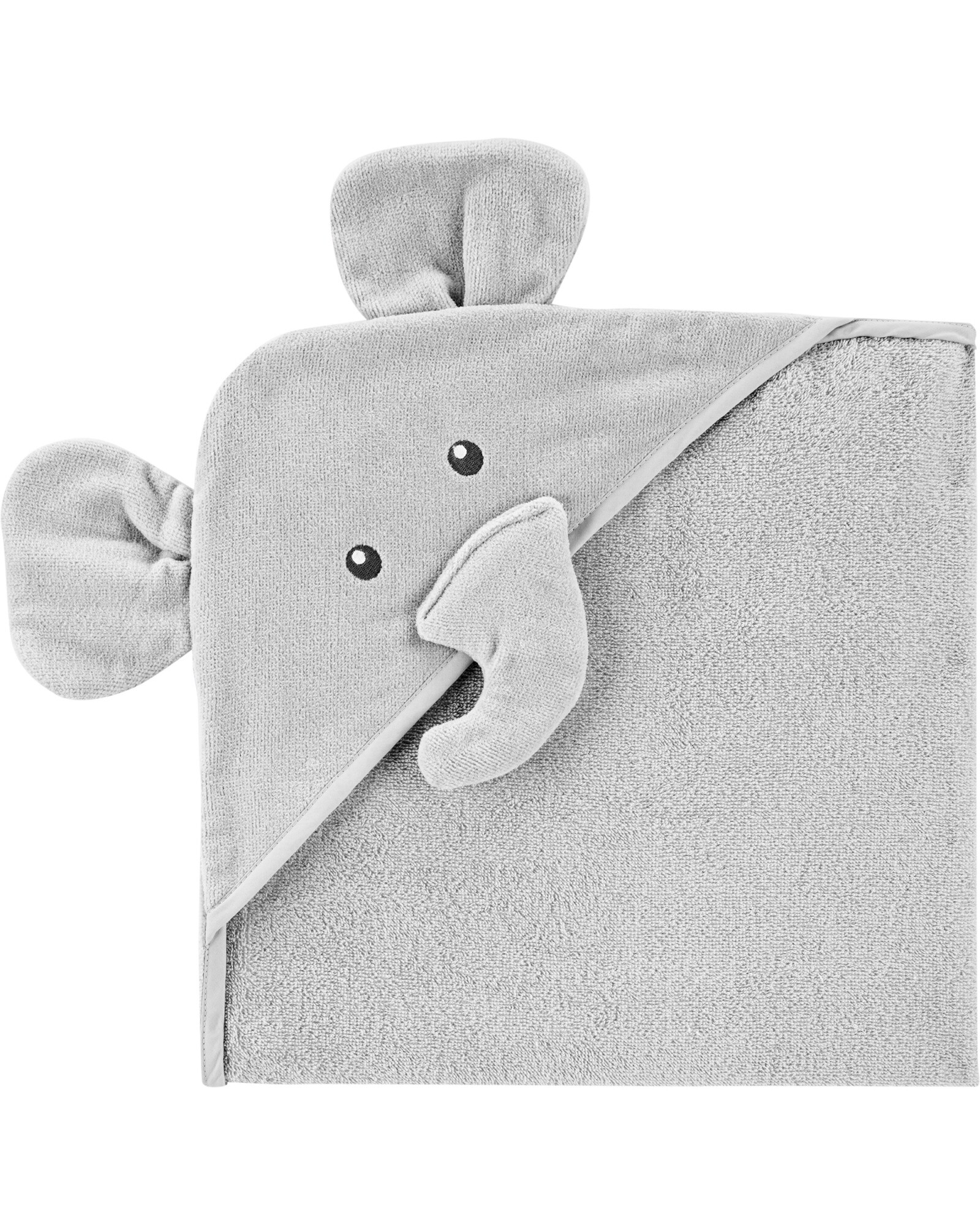 Toalla de algodón con capucha diseño elefante Sin color