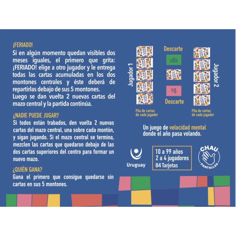 Juego de Mesa Mensualmente Chau Pantallas Juego de Mesa Mensualmente Chau Pantallas