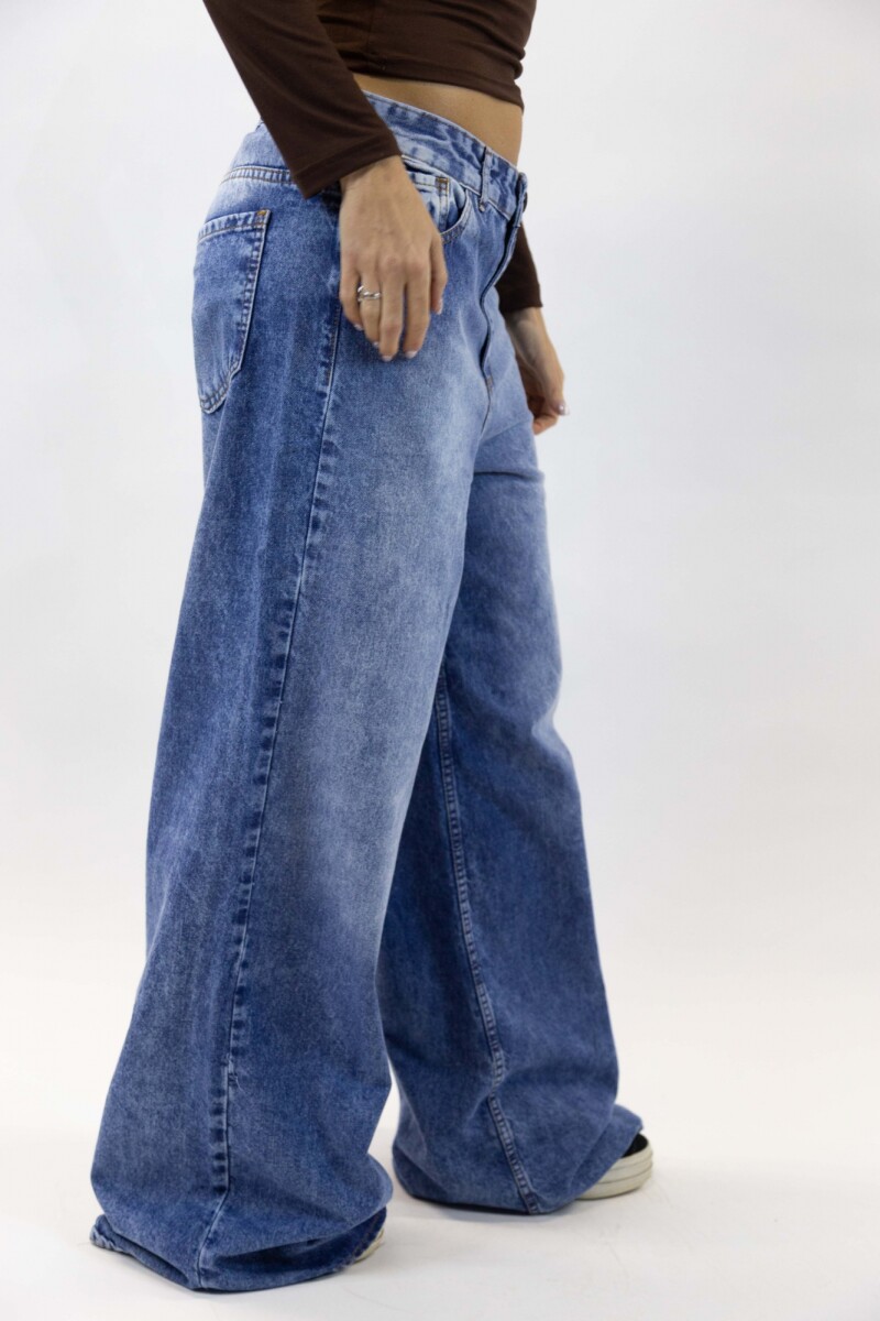 Jean wide rigido Azul