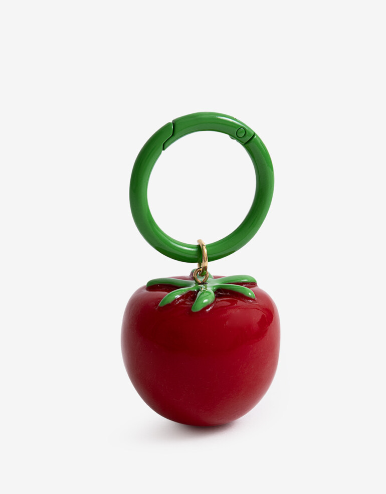 Llavero Acrilico Llavero Y Bag Charm Mini Tomate - Combinacion Bicolor