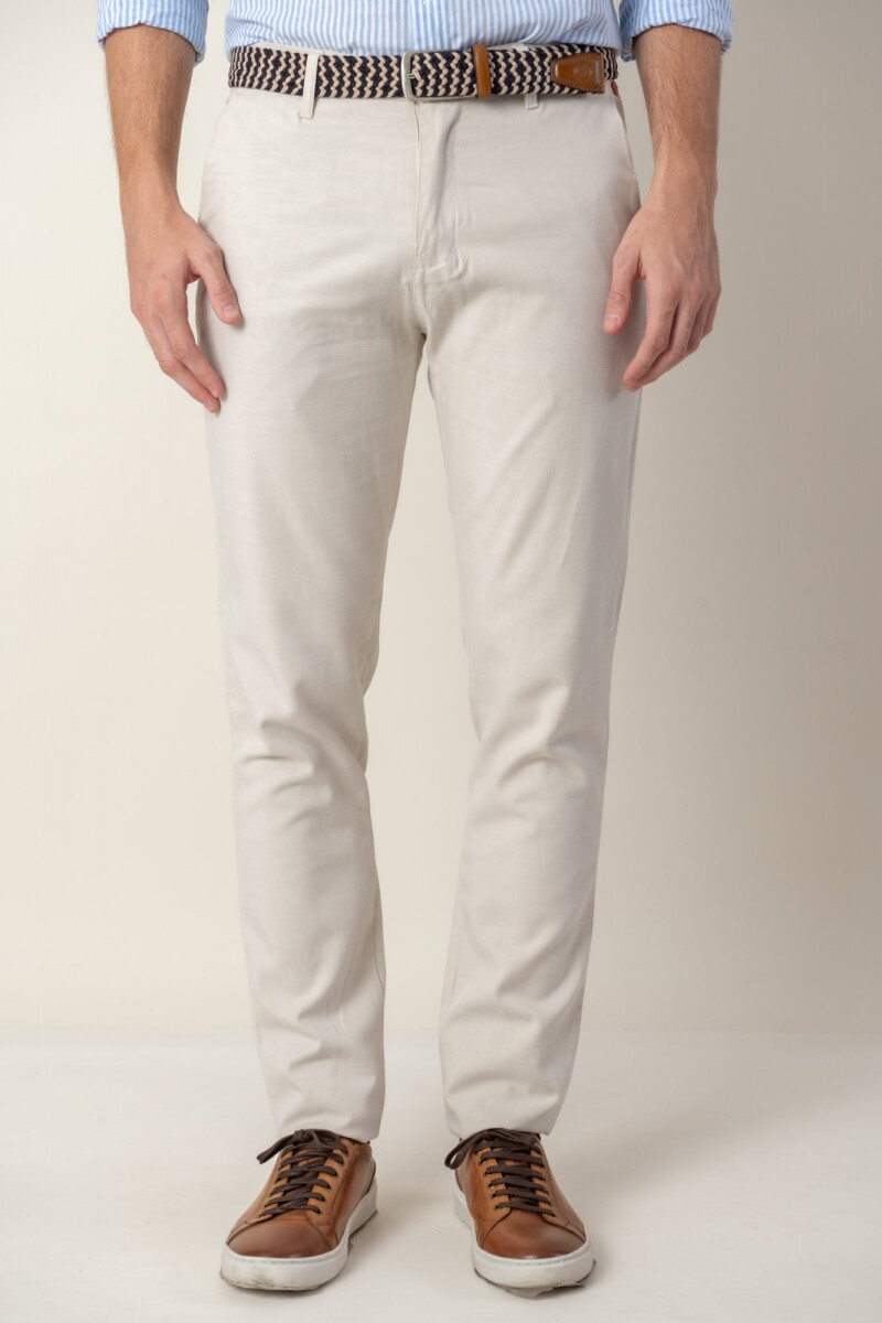 Pantalón de Tencel Slim Fit - Hielo 