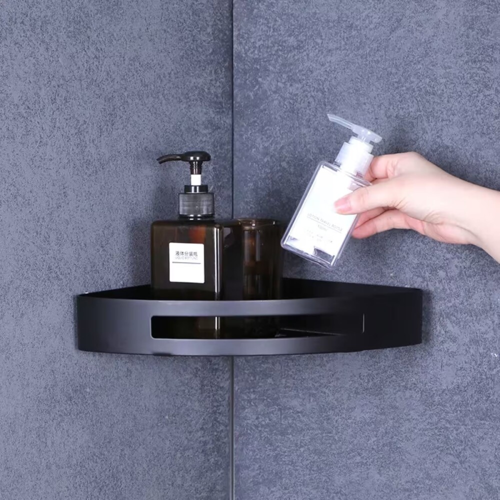 Esquinero de baño negro mate acero 304 210*210*45mm Esquinero De Baño Negro Mate Acero 304 210*210*45mm