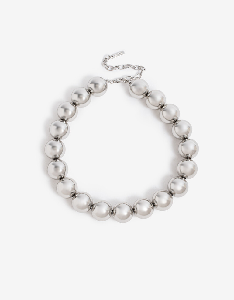 Collares Cortos Metal Collares Cortos, Metal Balls - Plateado Rodio
