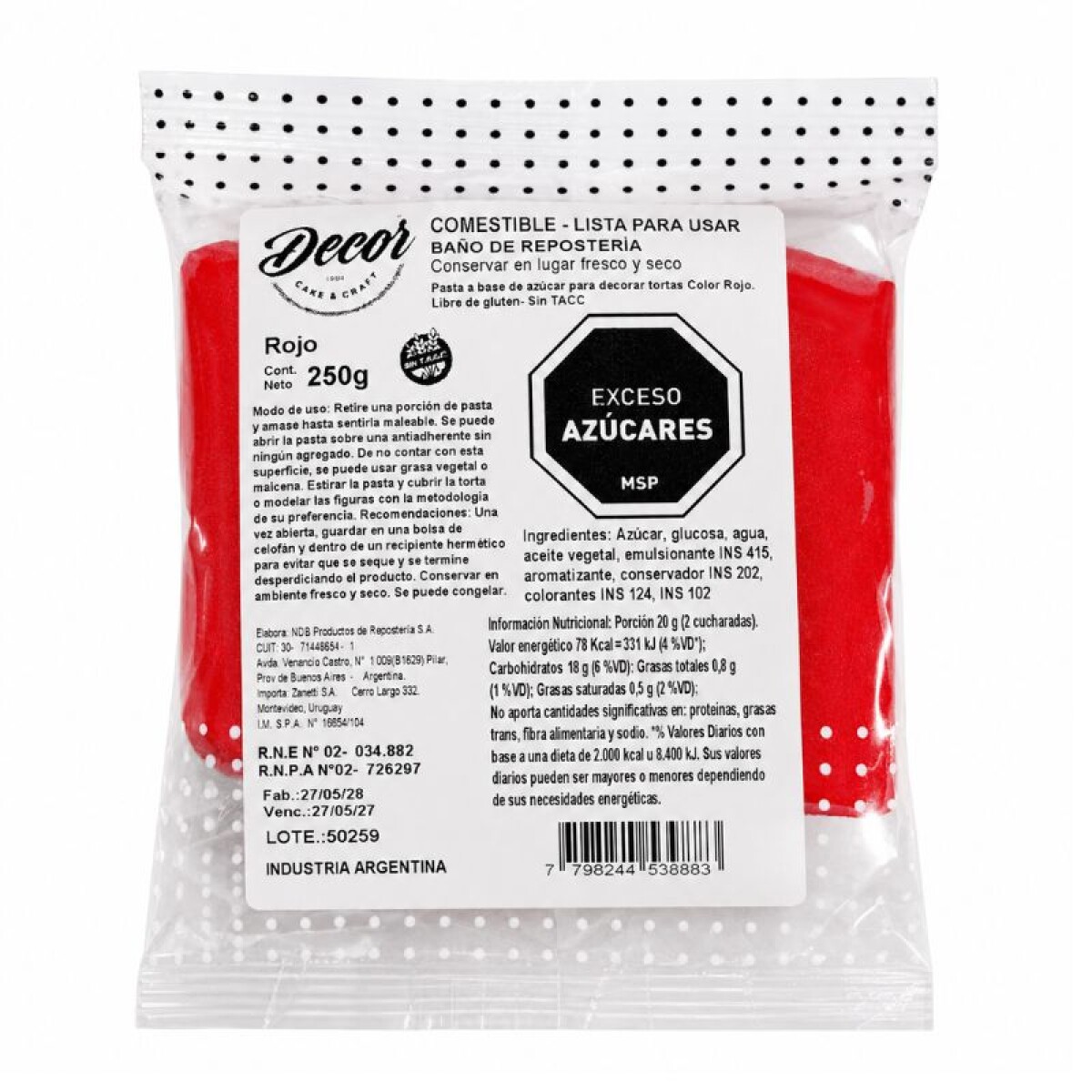 Pasta Americana Rojo 250g 