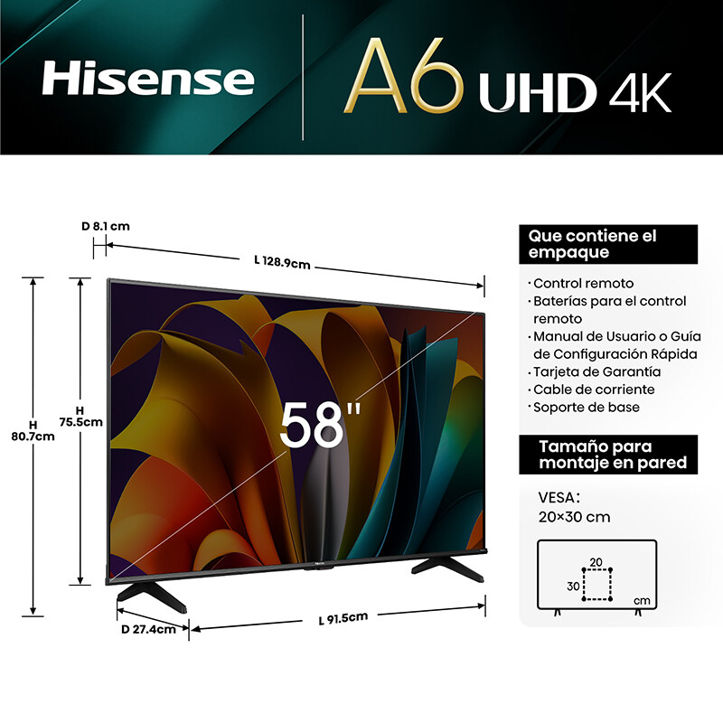 Smart Tv Hisense 58" LED 4K Smart Tv Hisense 58" LED 4K
