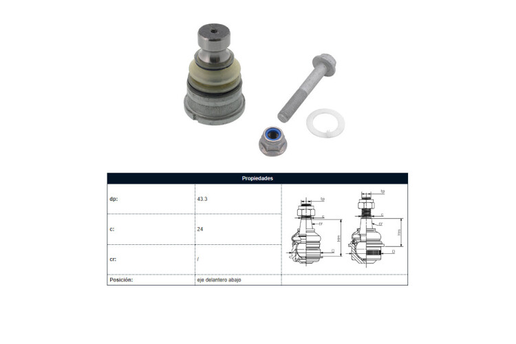 Rotula Del Renault Master 04-25 Der/Izq Rotula Del Renault Master 04-25 Der/Izq