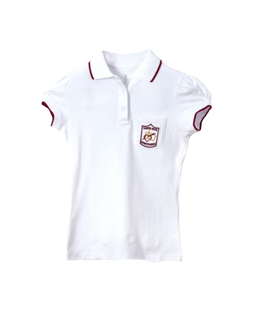 Remera Polo femenina Colegio Santa Rita - Blanco 