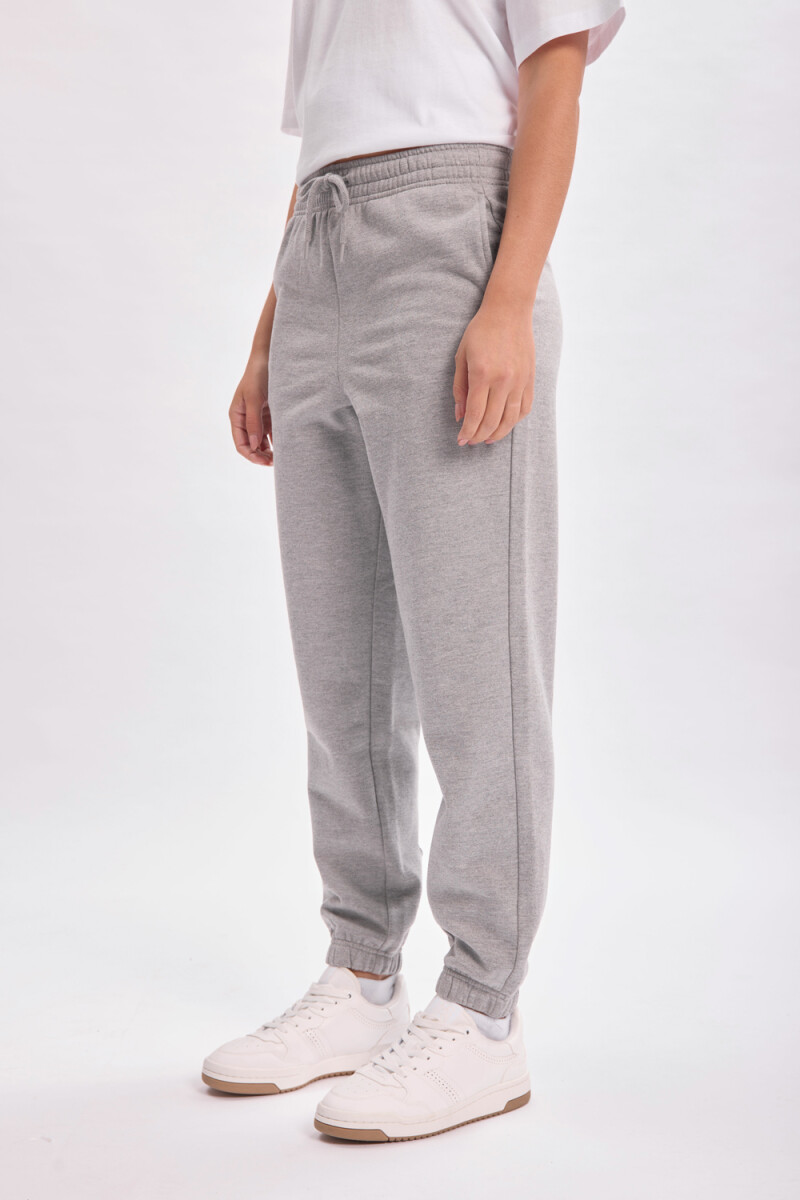 Pantalón deportivo jogger Gris Melange Claro