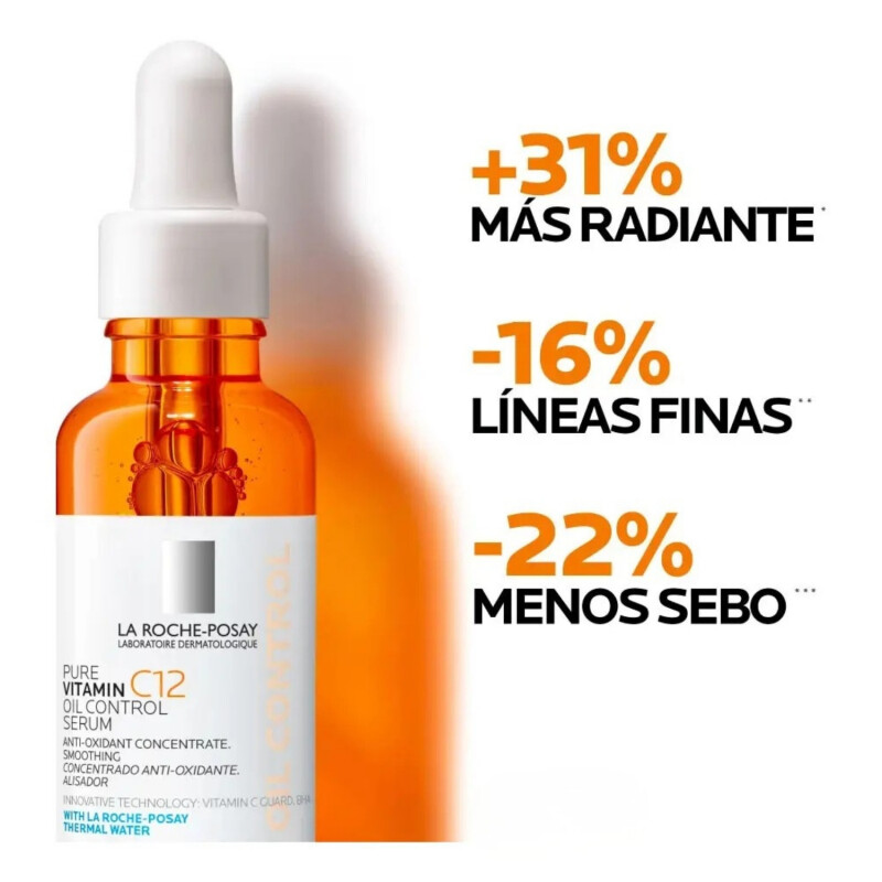 Sérum La Roche-posay Pure Vitamin C12 Oil Control 30ml Sérum La Roche-posay Pure Vitamin C12 Oil Control 30ml