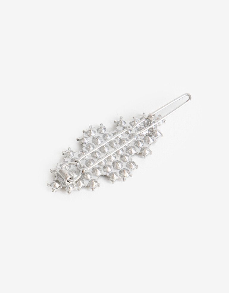 Horquillas con Accesorios Strass Hebilla Francesa Con Strass. - Plateado